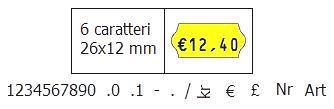 Prezzatrice a una riga di stampa